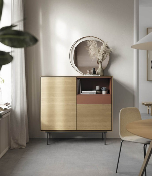 Preview: Treku Aura Highboard Eiche Tobacco Indian
